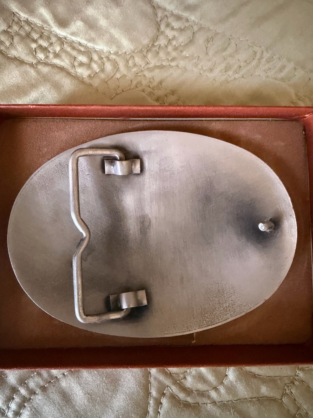 VTG 70s 80s Rawcliffe Solid Brass Rodeo Bronco Belt Buckle Antique Silver Tone - Picture 3 of 6